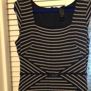 Navy & white Ann Taylor shift dress - pls. read